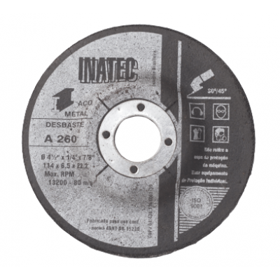 DISCO DE DESBASTE 4 1/2 - INATEC